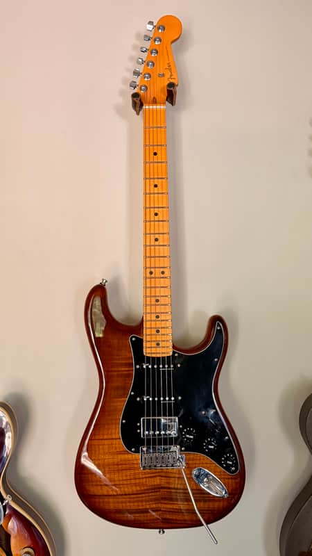 Fender American Rare Ultra HSS Stratocaster Flamed Maple Tiger Eye image 1