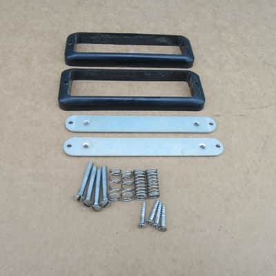 1960s Silvertone 1418 Guitar Pickup Rings Wth Brackets Screws Springs Teisco image 4