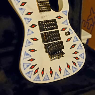 Kramer Nightswan 1989 Aztec graphic guitar Vintage Original Floyd Knapp USA F serial WOW image 11