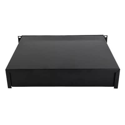 19" Rack Mount 2U Locking Drawer Pro Audio Dj Server Rack Lock Storage Cabinet image 2