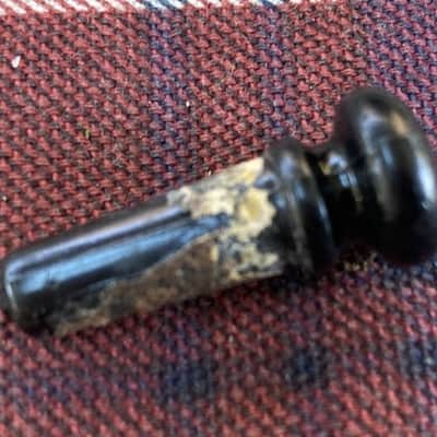Black Vintage 1950s Harmony / Silvertone Guitar Plastic End Pin, Strap Button image 2