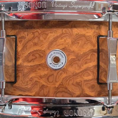 Sonor Steve Smith 40th Anniversary Signature 14x5.75" Beech Snare Drum 2017 Gloss Mountain Burl  with Hardcase- SSD 14x5.75 STS-40 image 4