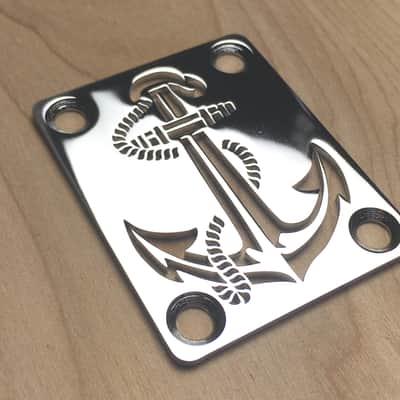 Anchor Neck Plate For Bolt On Neck Guitar or Bass - Chrome Finish image 2