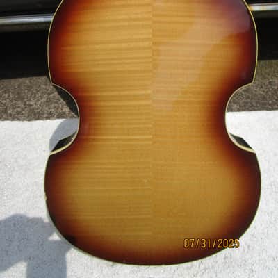 Greco VB-650 Beatle Bass Guitar, 1977, Japan, Set Neck, Gig Bag image 7