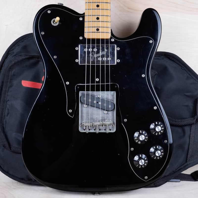 Fender CTC-55M Telecaster Custom Reissue MIJ 1984 Black TC-72 Vintage Japan Fujigen w/ Bag image 1