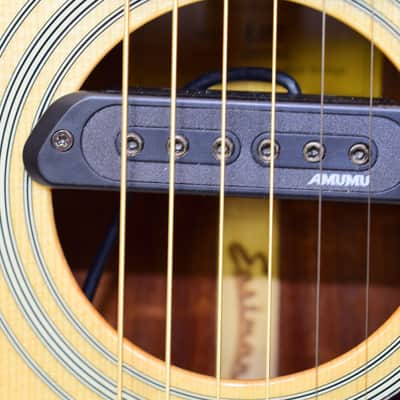 Eastman E10P Parlor Acoustic Guitar with Soundhole Pickup, Natural image 6