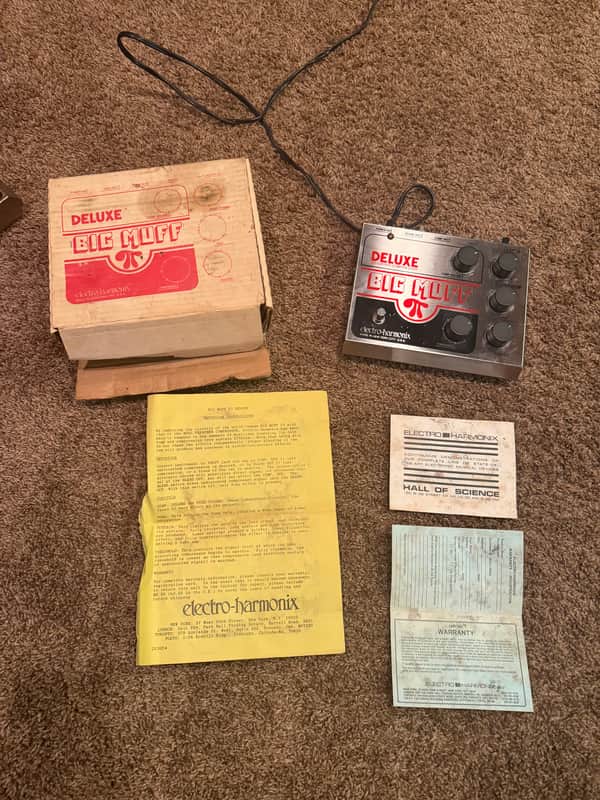 Electro-Harmonix Deluxe Big Muff Pi 1978 - 1982 - Silver. With Box and Original Paperwork and Sales Receipt image 1