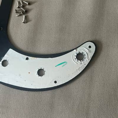 Vintage 1970s Fender Precision Bass Pickguard & screws - Black 1974 1975 1976 image 4