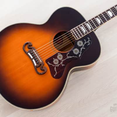 1992 Orville by Gibson J-200 Jumbo Acoustic Electric Guitar Sunburst w/ Case image 1
