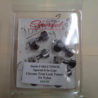 Sperzel 6L T/L SB/C 6 In Line Trim Locking Tuners (New Old Stock) Chrome image 1
