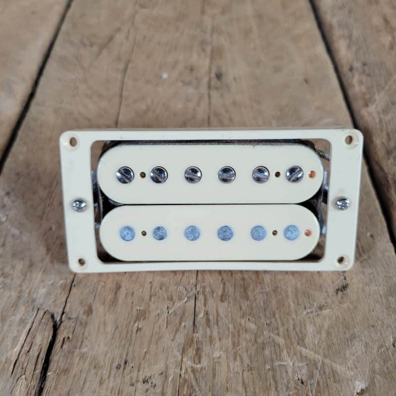 Gibson Shaw NOS Patent Number Humbucker 1980s Double Cream With Ring and Screws image 1