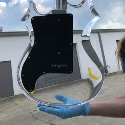 Electrical Guitar Company Jerry Garcia Acrylic Hybrid OBEL aluminum neck 2019 Polished image 15
