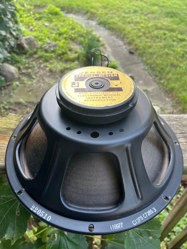 Jensen Vintage C12P 12” guitar speaker. 8 ohms. Amazing mint like new condition! 1965 - Black image 1