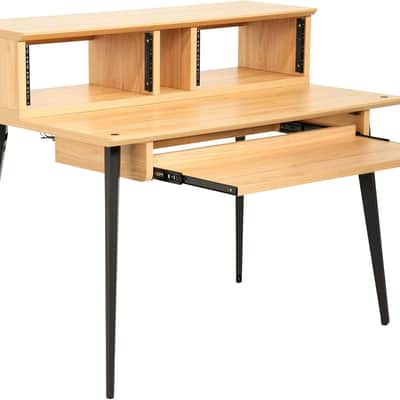 Gator Recording Studio Desk Table Workstation w/ 8U Rack - Maple image 2