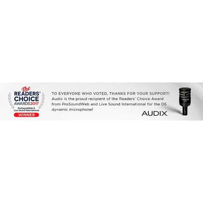 Audix D6 Sub Impulse Kick Drum Mic Regular Black image 2