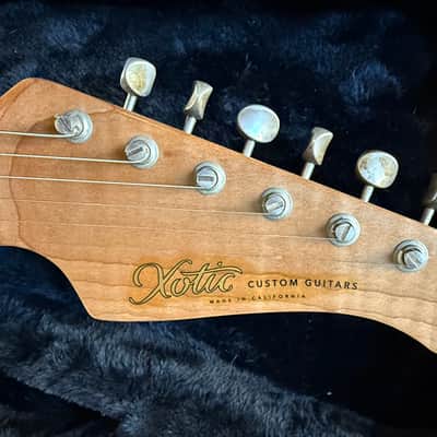 Xotic California Classic XSC-2 SSH, 2021-USA, Super Heavy Aging-Lake Placid Blue w/Roasted Flame Maple Neck image 16