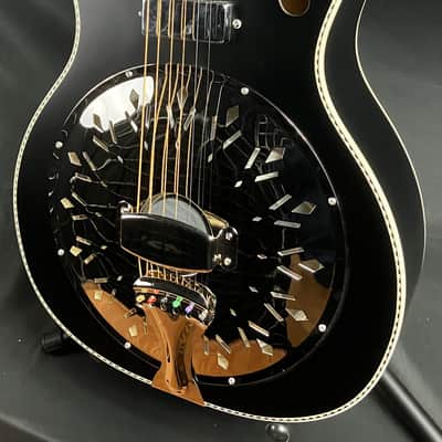 Recording King Dirty 30's Minnie Bucker Acoustic-Electric Resonator Guitar Matte Black image 4
