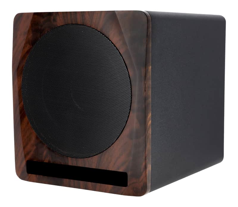 Rockville APM10D Dark Wood 10" 400w Powered Studio Subwoofer Pro Reference Sub image 1
