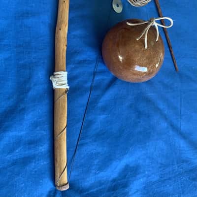 43" Brazilian Professional Medium Berimbau 43" Biriba Wood Stick Cabaca Sizes 6" x 15" Circumference image 3