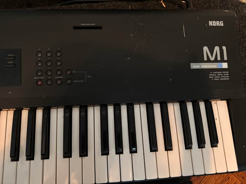Korg M1 61-Key Synth Music Workstation 1990s - Black image 1