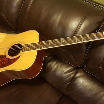 Vintage Alvarez 5022 Handmade In Japan Aged Top Acoustic Dreadnought (Martin Copy) Soft V-Neck image 1