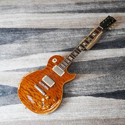 Orville by Gibson LPS-QM MIJ 1993 Terada Highest Grade Solid Quilt Maple Top w/ Gibson Case image 2