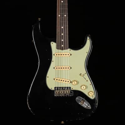 Fender Custom Shop Masterbuilt Andy Hicks True '62 Strat Journeyman Relic Black Brazilian '59 C (193) image 3