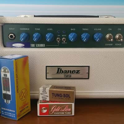 Keeley Modified Ibanez Tube Screamer TSA15H 15w/5w Amp Head White/Green/Blue image 10