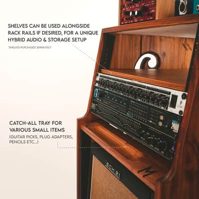 Munstre 14u COMRADE Sidecar - recording studio - angled workstation - rack gear - side car 10u 20u image 8