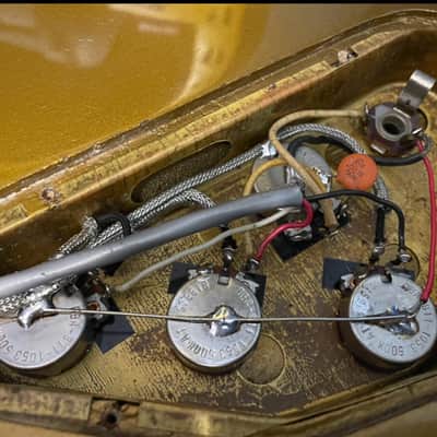 Vintage 1966 Gibson Firebird III Non-Reverse Refin Gold Music City Bridge image 8