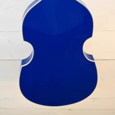 2013 Hofner Bass GL-VB-60-R Gold Label German  Lefty Blue with OHSC #6037 image 2