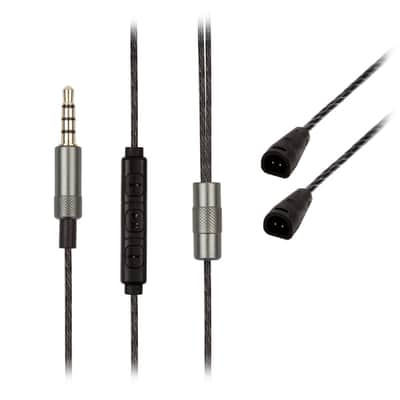 Black Replacement 5N OFC Sennheiser IE8 IE80 IE8i Cable Headphones Lead Mic Volume Control image 1