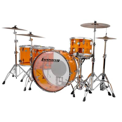 Ludwig Vistalite 4pc Zep Drum Set Amber image 3