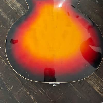 Unbranded MIJ 12-String Semi-Hollow Electric 1960s-70s Sunburst - Japan image 5