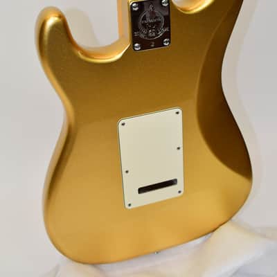 2014 Fender Limited Edition American Standard Stratocaster Electric Guitar, Maple Fingerboard, Mystic Aztec Gold w/ Case image 12