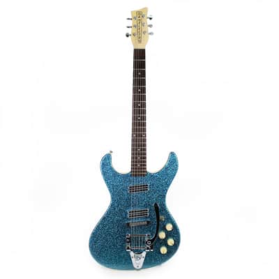 Used Danelectro Hodad Electric Guitar in Blue Sparkle image 3