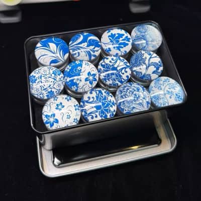 12Pcs Tonevo Footswitch Topper Cap Devil Eye / Blue and White Porcelain Style, Price include the import duty to US buyer image 2
