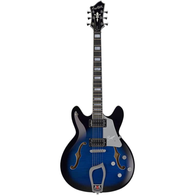Hagstrom SUVIK-DBS Super Viking Semi Hollow Electric Guitar Dark Baltic Sea image 1