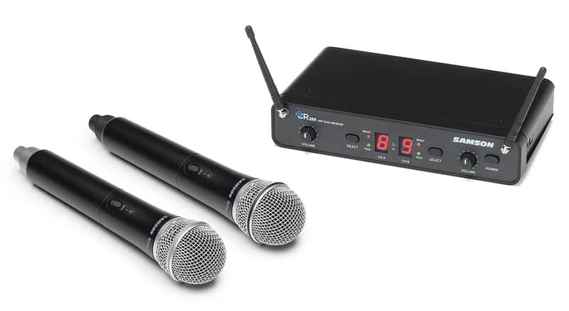 Samson Concert 288 Dual-Channel UHF Wireless Handheld Mic System - H Band (470-518 MHz) 2010s - Black image 1