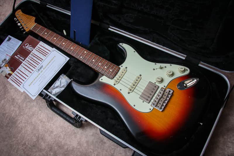 XOTIC USA XSC-2 California Classic Light Aged " 3-Tone Burst + Rosewood" (2018) image 1