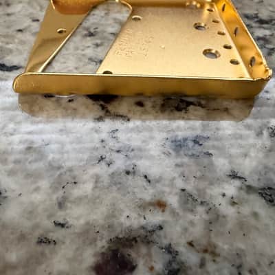 Fender Telecaster Bridge Plate w Serial Number New Old Stock 90s - Gold image 2