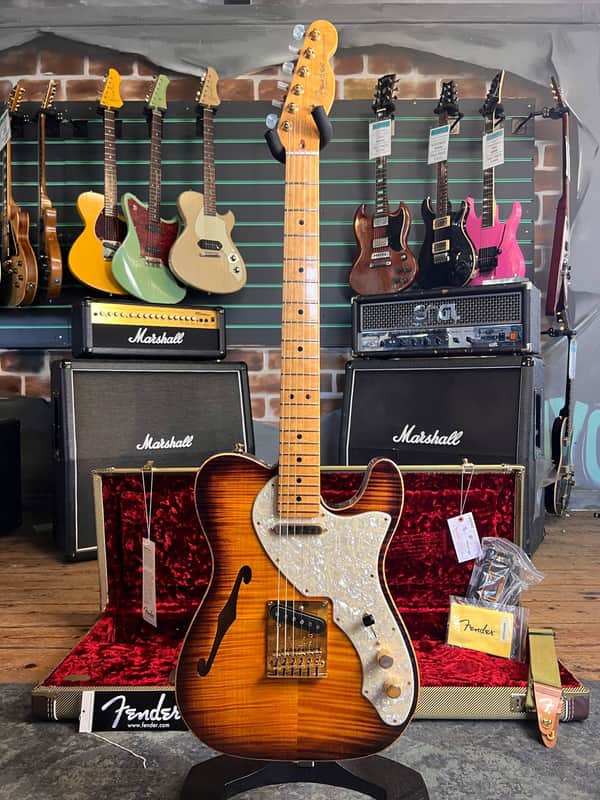 Fender Select Telecaster Thinline 2013 Violin Burst Semi-Hollow Electric Guitar image 1
