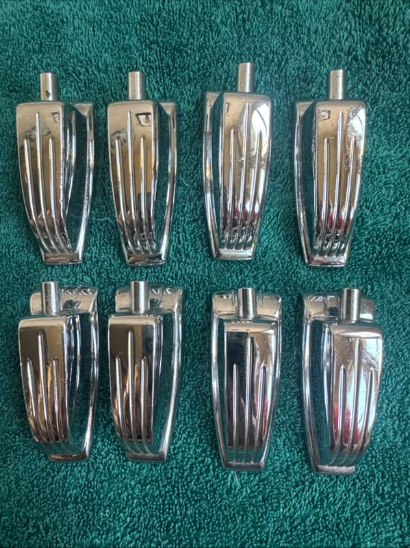 Ludwig Lot of 8 Vintage Large Classic Bass Drum or Tom Lugs - Chrome L#1 80s - Chrome image 1