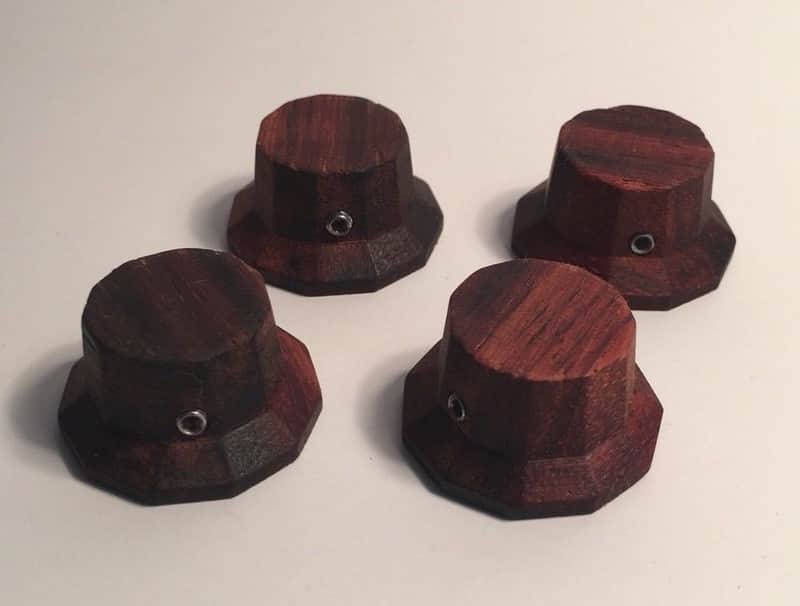 Guilford Indian Rosewood 11 Sided Facet Cut Guitar Knobs - Set Of 4 - USA image 1