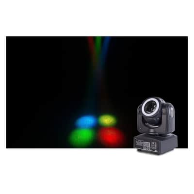 ColorKey Mover Halo Beam QUAD MKII Moving Head Fixture with 40W RGBW LED Beam, 12x 5050 RGB SMD LED Halo, and DMX Control (Black) image 5