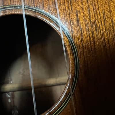 Martin Style 0 Soprano Mahogany Ukulele 1930's- 1940's  One repaired crack w/soft bag image 21