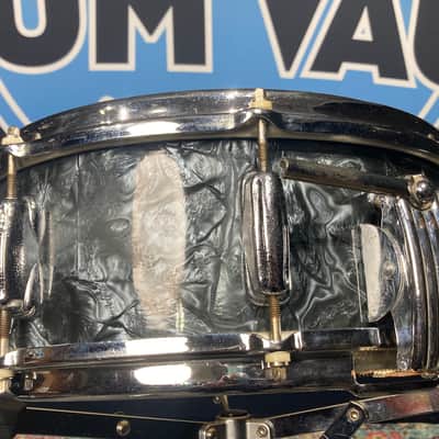 Slingerland -  1960s, 5.5x14" 8-lug 1 Ply Gene Krupa Radio King Model Snare Drum, Clamshell, Black Diamond Pearl image 8