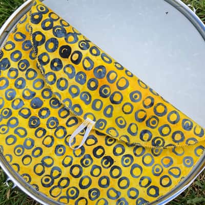 12" single layer cloth drum cover - dampener - partial mute - compare to Drum Tortillas Quesadilla or Big Fat Snare image 2