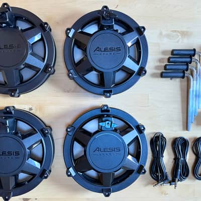 NEW -4 PACK- Alesis Nitro Max 8 Inch Single Zone Mesh Tom Pad Expansion- 8" Drum, Clamp, Cable - DMPad image 2