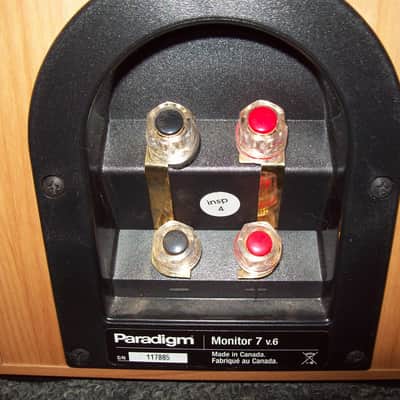 Set Of Paradigm Monitor 7 V.6 Hi Fi Speakers Cherry image 8
